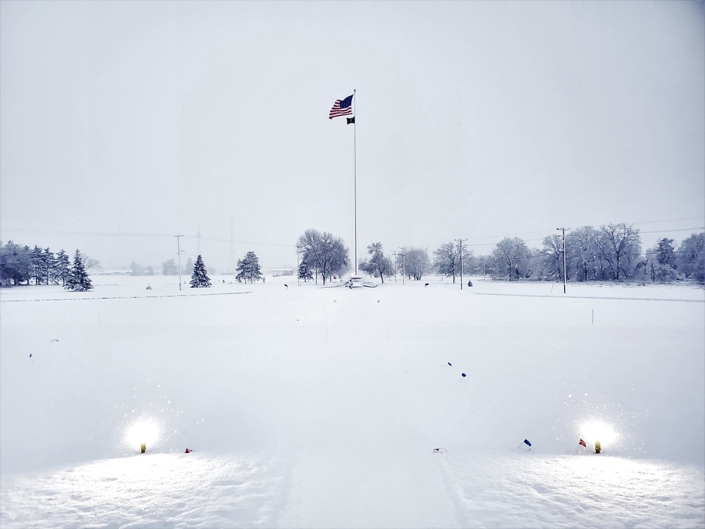 American Flag and Fort McCoy