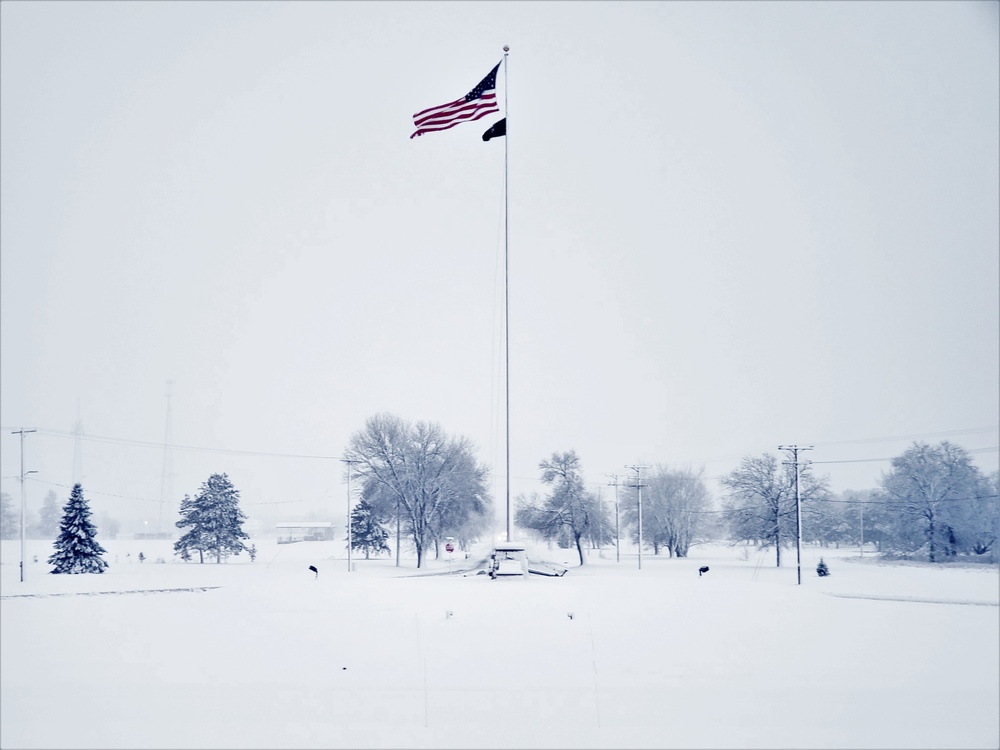 American Flag and Fort McCoy