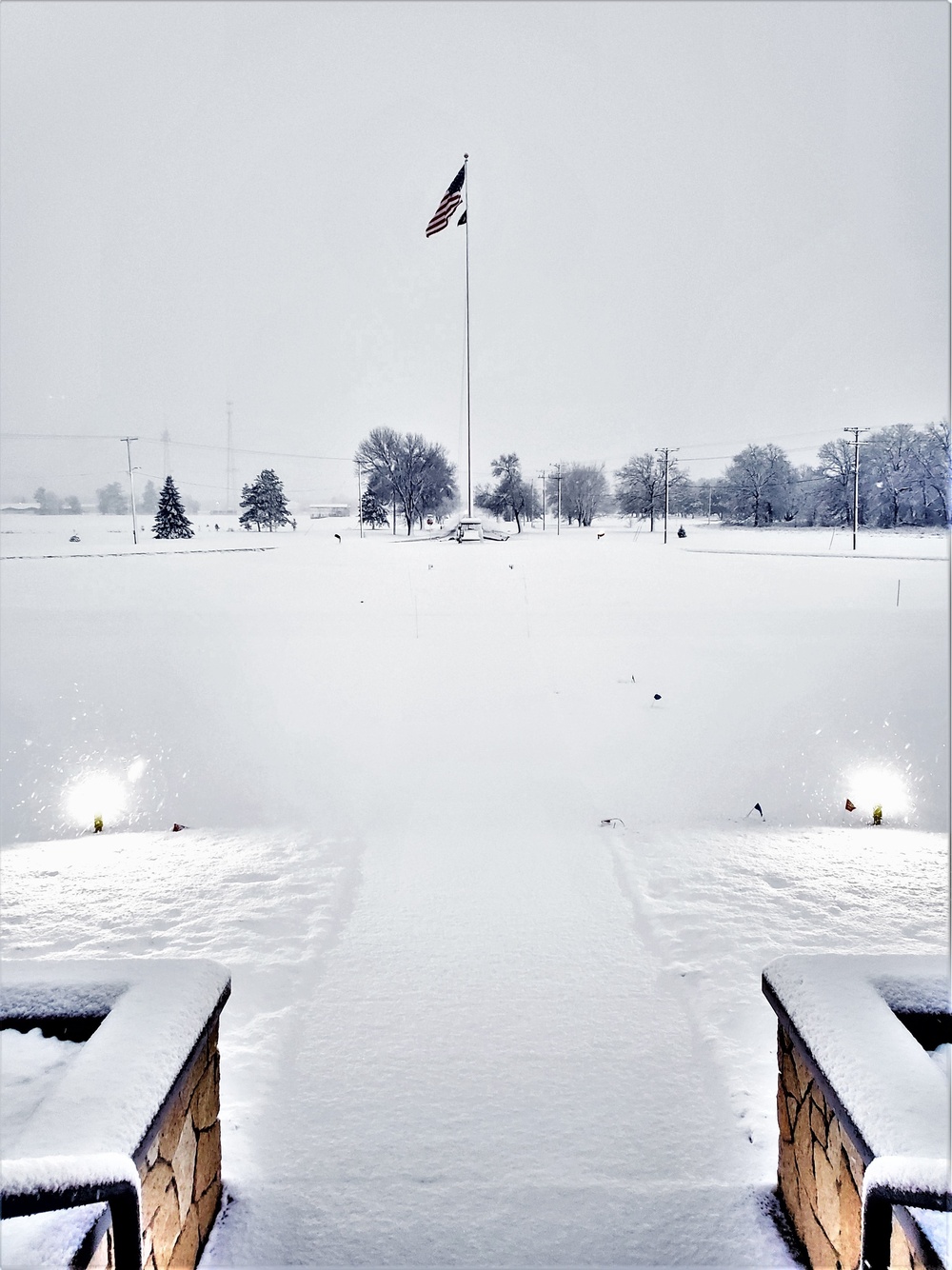 American Flag and Fort McCoy