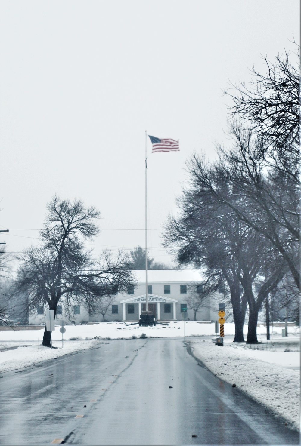 American Flag and Fort McCoy