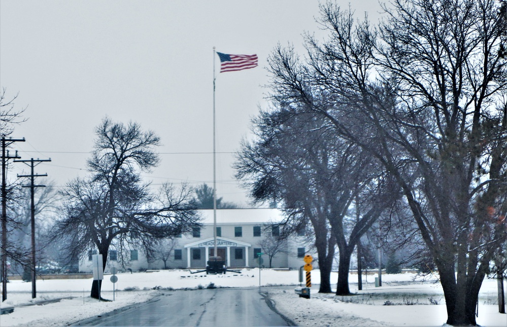 American Flag and Fort McCoy