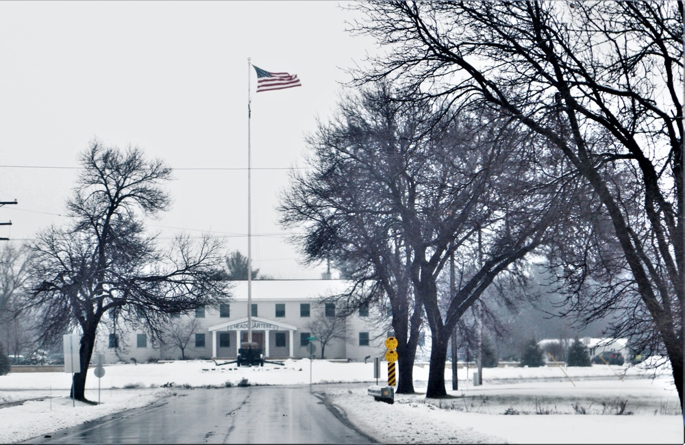 American Flag and Fort McCoy