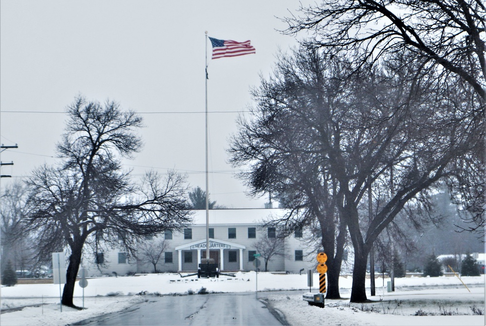 American Flag and Fort McCoy