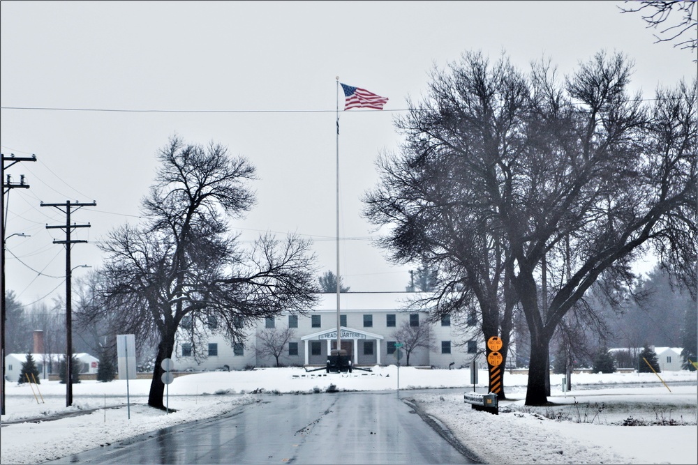 American Flag and Fort McCoy