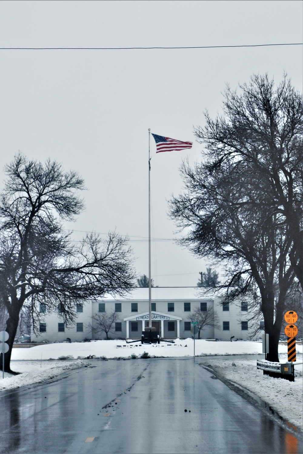 American Flag and Fort McCoy