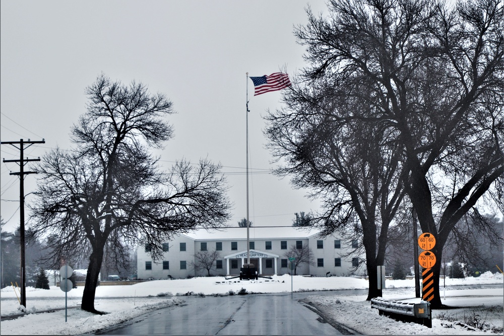 American Flag and Fort McCoy