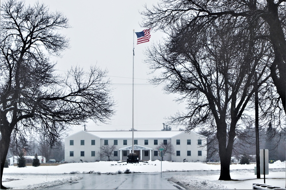 American Flag and Fort McCoy