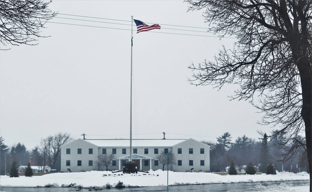 American Flag and Fort McCoy