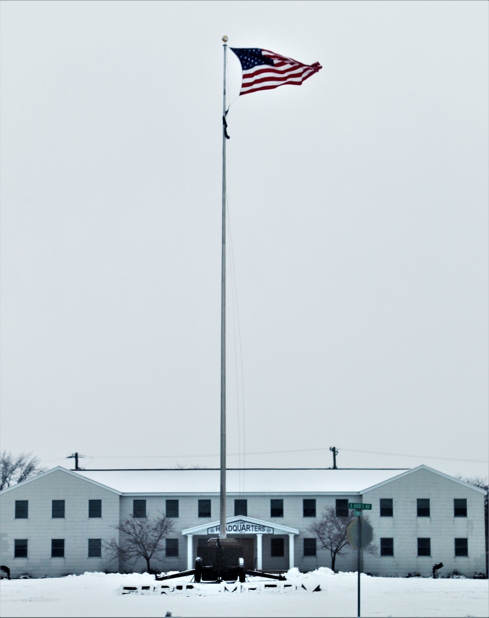 American Flag and Fort McCoy