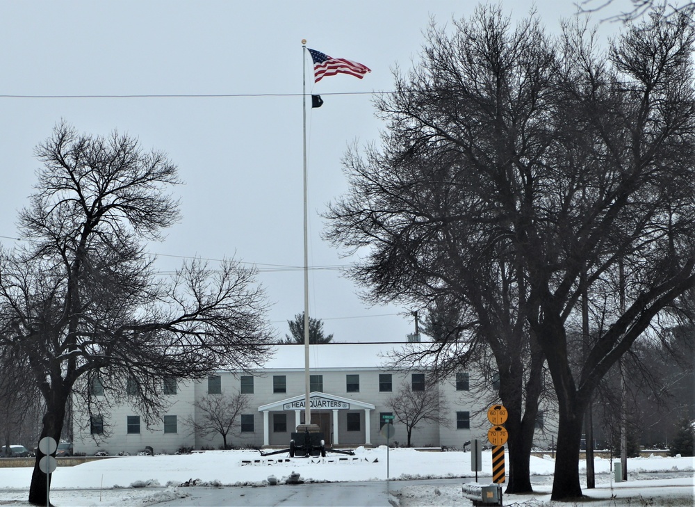 American Flag and Fort McCoy