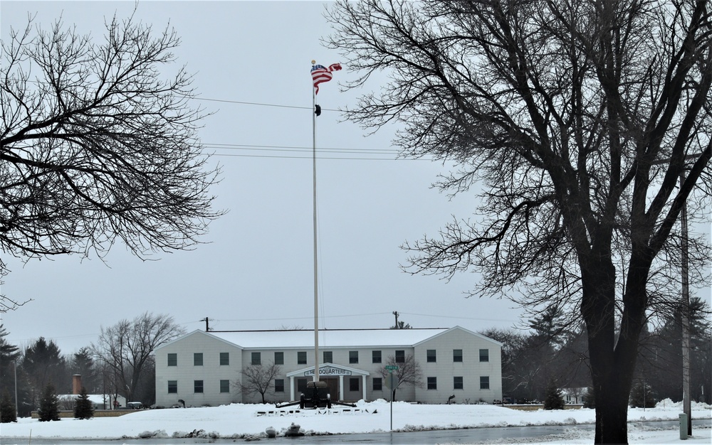 American Flag and Fort McCoy