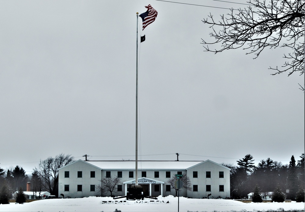 American Flag and Fort McCoy