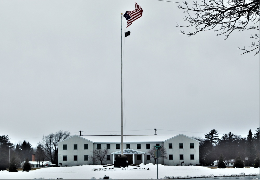 American Flag and Fort McCoy