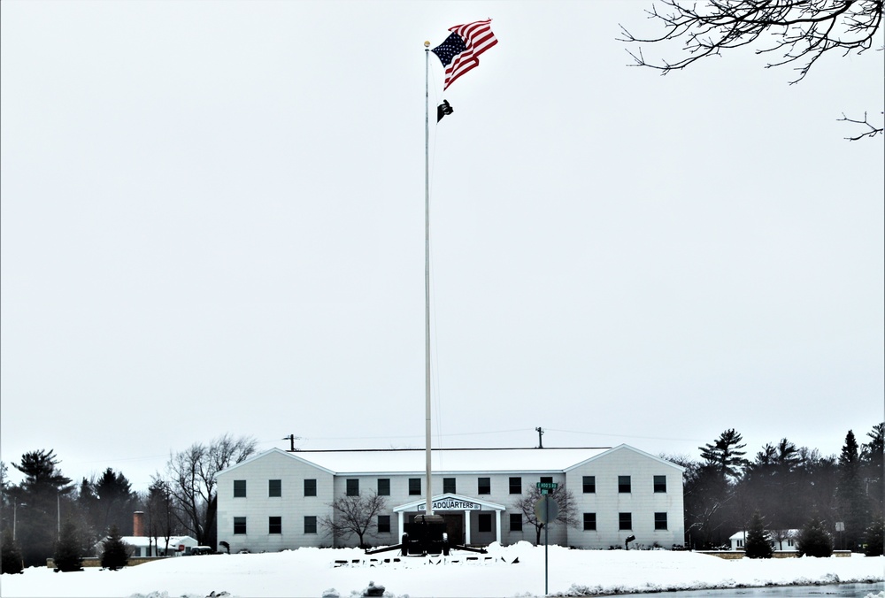 American Flag and Fort McCoy