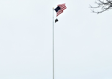 American Flag and Fort McCoy