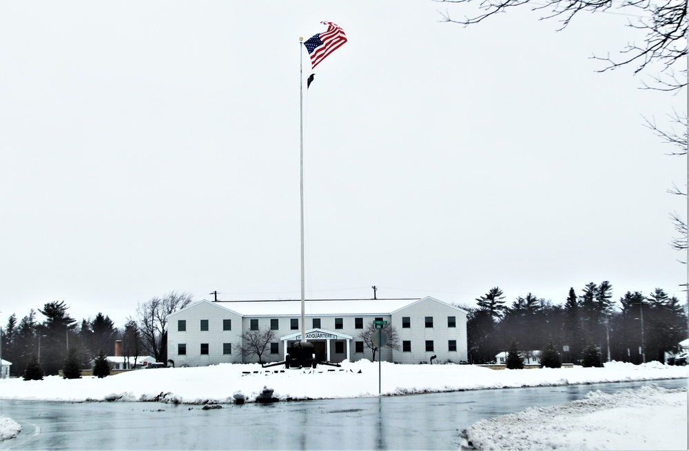 American Flag and Fort McCoy