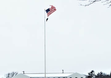 American Flag and Fort McCoy