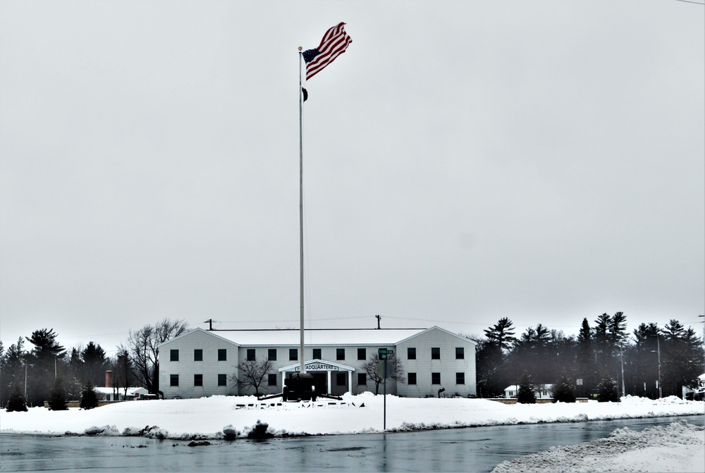 American Flag and Fort McCoy