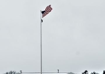 American Flag and Fort McCoy
