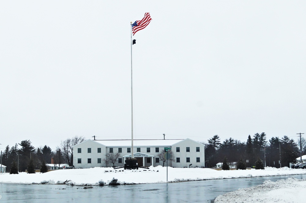 American Flag and Fort McCoy