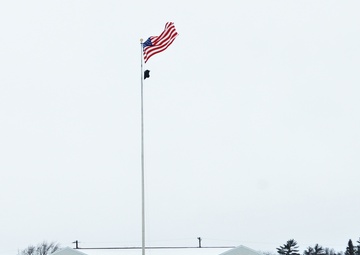 American Flag and Fort McCoy