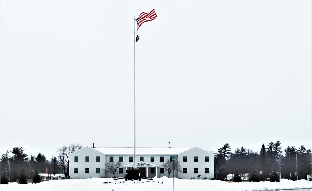 American Flag and Fort McCoy