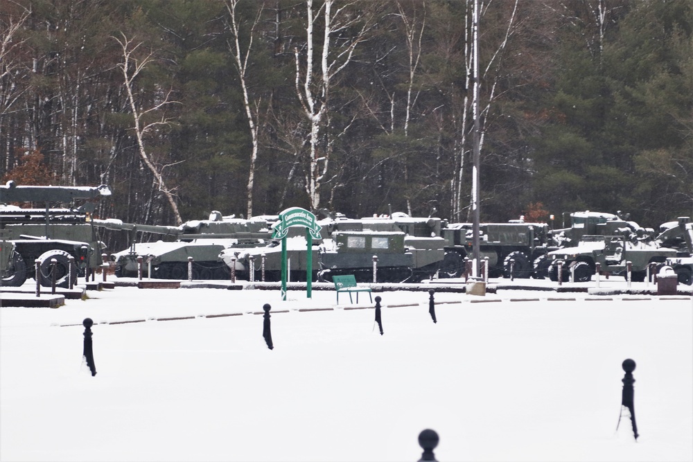 Snow at Fort McCoy's Commemorative Area