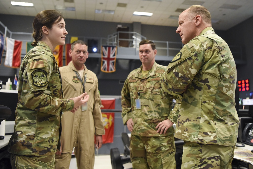 USTRANSCOM Commander Visits CAOC