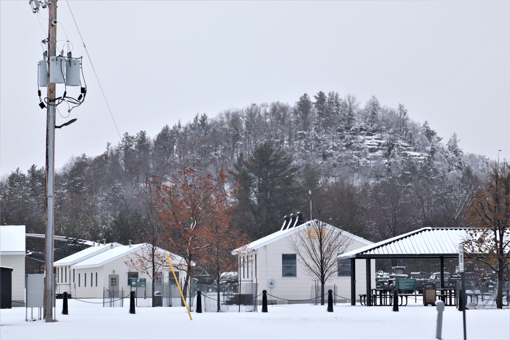 Snow at Fort McCoy's Commemorative Area