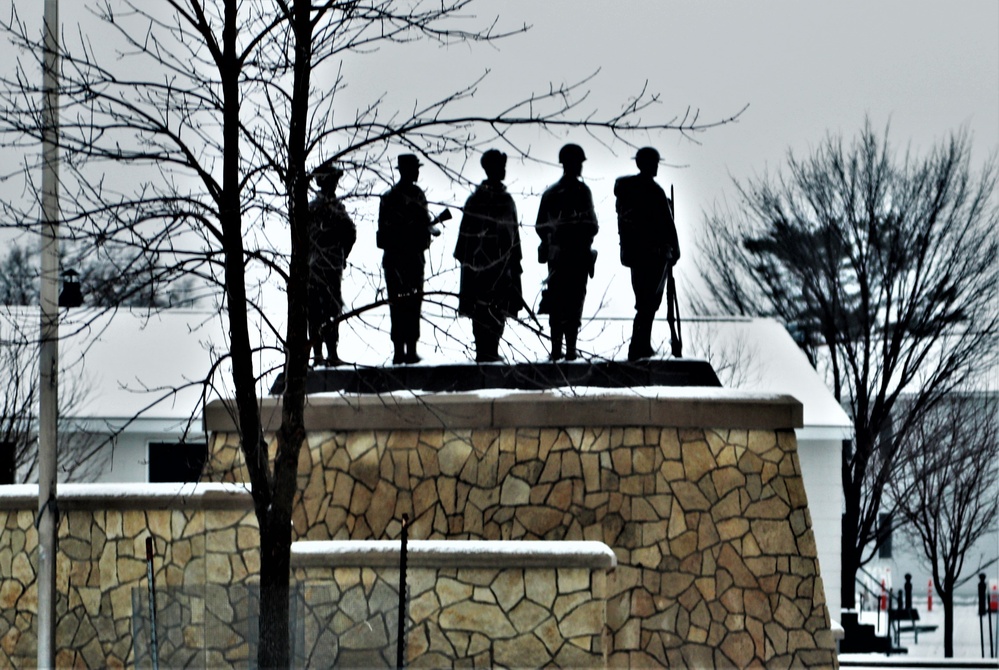 Snow at Fort McCoy's Commemorative Area