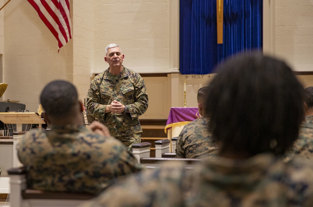 Chaplain of the Marine Corps visits Marine Corps Base Camp Lejeune