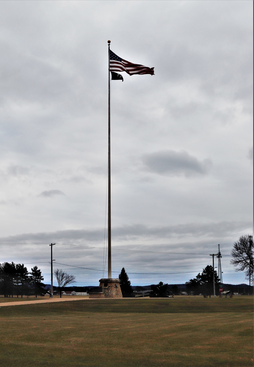 American Flag and Fort McCoy