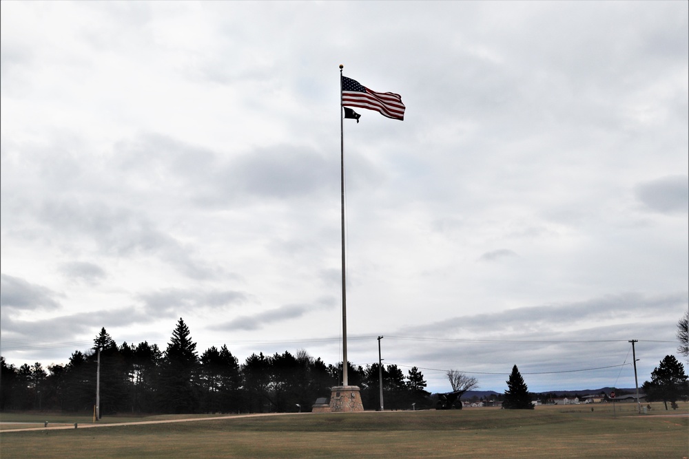American Flag and Fort McCoy