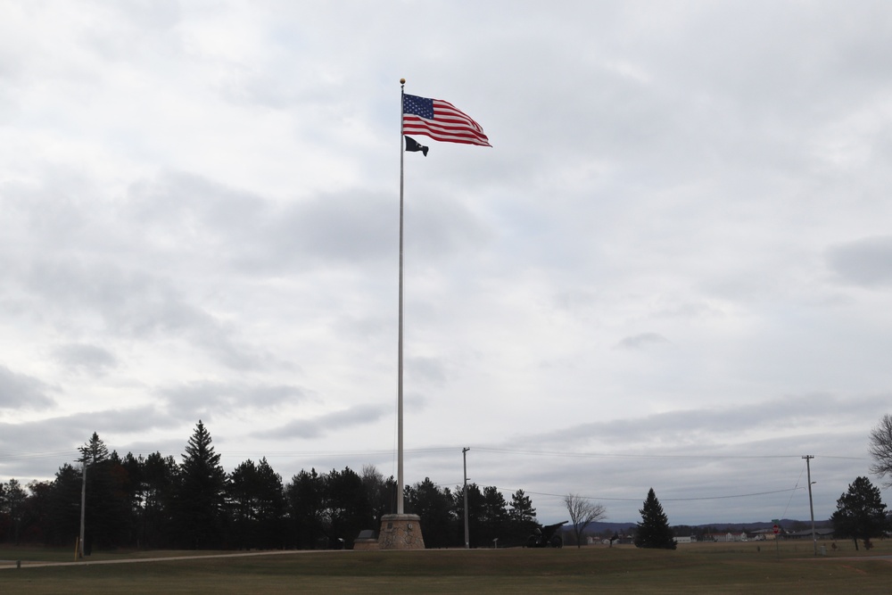 American Flag and Fort McCoy