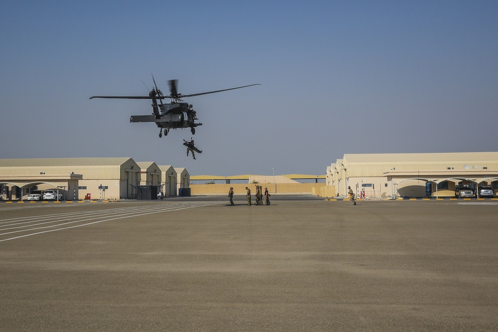 Legionnaires conduct hoist training