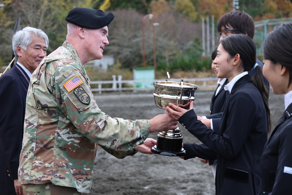 Equestrian event in Japan named for U.S. Army general features Japanese medical student-riders