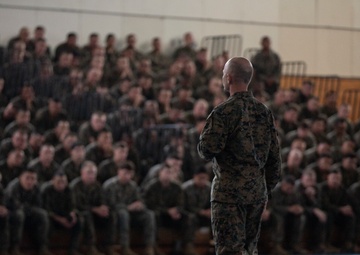 31st MEU command welcomes BLT 1/5 “Geronimo” to Okinawa