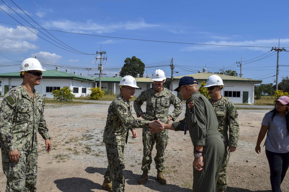 U.S. Navy Seabees deployed with NMCB-5’s Detail Thailand prepare for future project
