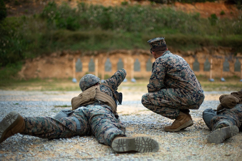 U.S. Marines with 12th Marine Regiment conduct marksmanship training