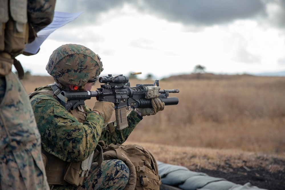 U.S. Marines conduct marksmanship drill during Fuji Viper 20-2