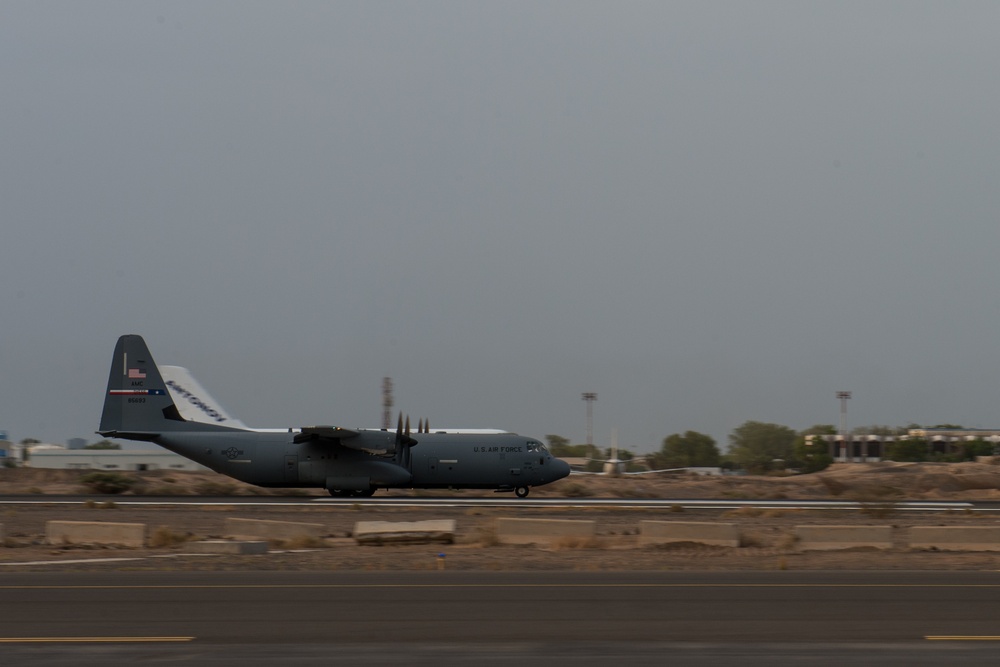 75th Expeditionary Airlift Squadron resupplies U.S. forces