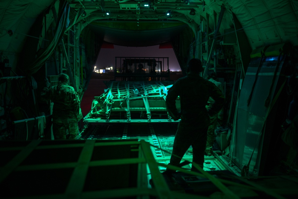 75th Expeditionary Airlift Squadron resupplies U.S. forces