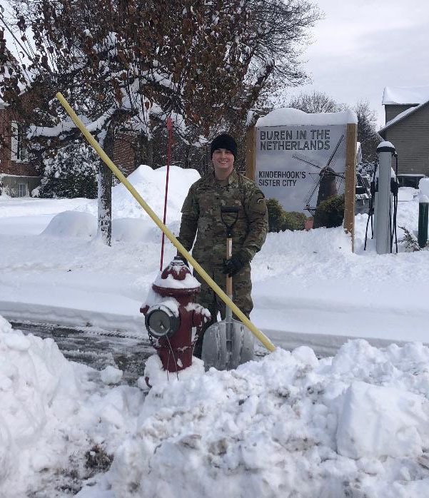 NY Army National Guard troops assist in snow storm clean up