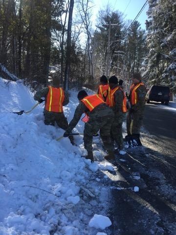 NY Army National Guard troops assist in snow storm clean up