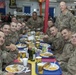 Deployed Soldiers enjoy Thanksgiving meal