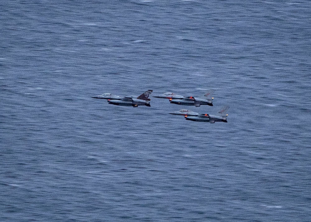The Royal Norwegian Air Force Conducts a Fly-By