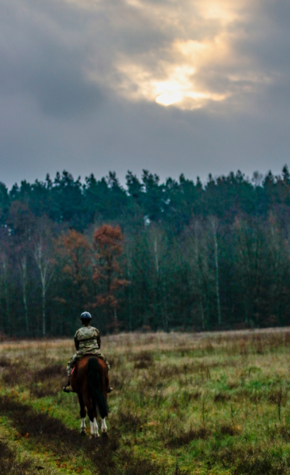Riding into the sunrise