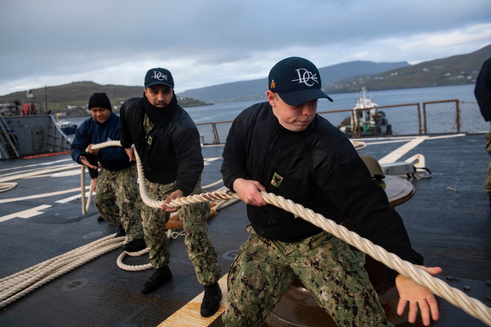 USS DONALD COOK VISITS FAROE ISLANDS