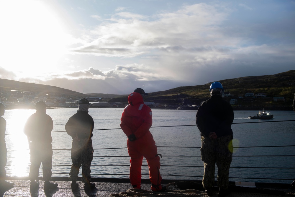 USS DONALD COOK VISITS FAROE ISLANDS