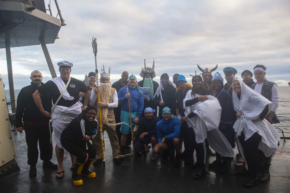 USS DONALD COOK BLUENOSE CEREMONY